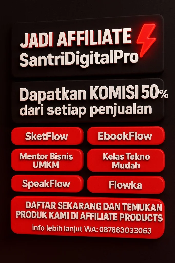 Peluang Affiliate SantriDigitalPro